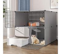 Enclos d'extérieur pour Chat, chenil pour Chat, Chaton, Parc pour Petits Animaux, Cage pour Lapin et Cobaye pour Chiots Lapins, Utilisation en intérieur (Couleur : Jaune, Taille : 112 * 47 *