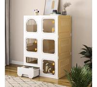 Enclos d'extérieur pour chats d'intérieur - Parc pour chat avec litière pour petits animaux - Grand espace d'exercice pour chats