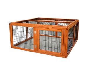 Enclos d'extérieur pour Lapins | Enclos d'exercice pour Cochon d'Inde | Parc en Bois pour Petits Animaux | 104 x 109 x 48 cm