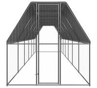 Enclos d'extérieur pour petits animaux 2 x 12 x 2 m en acier galvanisé, cage à poules, pour jardin et plein air, résistant aux intempéries et durable, pour un montage sûr