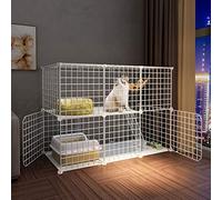 Enclos d'intérieur pour animaux de compagnie - Cages à plusieurs niveaux pour chatons, nids de chats et furets, design à faire soi-même pour petits animaux tels que les chatons, les chiens, les lapins