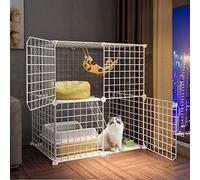 Enclos d'intérieur pour animaux de compagnie, chatons et petits animaux, design à faire soi-même pour chats, chiens, lapins et furets - Parc spacieux 75 x 49 x 109 cm