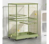 Enclos d'intérieur pour chat sur roues, parc avec couvercle supérieur pour petits animaux, maison polyvalente pour chats, furets, chinchillas, lapins