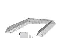 VEVOR Enclos du poulailler, 600 x 400 x 61,5 cm (L x L x H), Tunnels de Poulet pour la Cour, poulailler Portable pour l’extérieur avec Cadres d’Angle, 2 Ensembles, adapté aux Poulets, Canards, Lapins