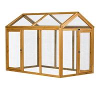 Enclos Extension en Bois pour poulailler Coco - 6 Poules - Marron