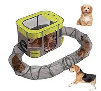 Enclos Extérieur pour Chat avec Tunnel | Tente Portable Tunnel pour Petits Animaux | Enclos Installation Rapide Divertir Balcon Jardin Terrasse