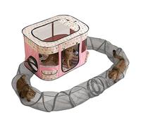 Enclos Extérieur pour Chat avec Tunnel | Tunnel pour Animal Parc Petits Animaux - Jouet pour Chat Anti-Ennui Aire de Jeux Spacieuse pour Jardin Balcon Terrasse