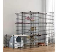Enclos for Chat, Cages for Petits Chiens d'intérieur, Parc for Animaux de Compagnie for Chats, for Extra Large Amovible, Cage for avec Portes(111 * 75 * 109cm)