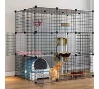 Enclos for Chat, Cages for Petits Chiens d'intérieur, Parc for Animaux de Compagnie for Chats, for Extra Large Amovible, Cage for avec Portes(111 * 75 * 110cmD)
