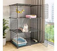 Enclos for Chat, Cages for Petits Chiens d'intérieur, Parc for Animaux de Compagnie for Chats, for Extra Large Amovible, Cage for avec Portes(75 * 49 * 109cm)
