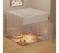 Enclos for Chat - for Clôture for for Furet Cages for Petits Chiens Lits for Chats d'intérieur for en métal Amovibles FA(75x75x65cm)