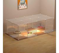 Enclos for Chat - for Clôture for for Furet Cages for Petits Chiens Lits for Chats d'intérieur for en métal Amovibles FA(147x75x47cm)