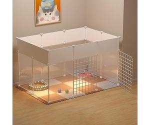 Enclos for Chat - for Clôture for for Furet Cages for Petits Chiens Lits for Chats d'intérieur for en métal Amovibles FA(111x75x65cm(A))