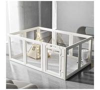 Enclos Grand Chien en Acrylique,Parcs et enclos for Chiens,Parc Chien Transparent,enclos Chien Interieur,Parc Chien Chat Lapin Interieur Extérieur,Facile à Assembler(B,60CM/23.6IN_10 PIECES)