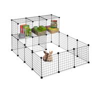 Enclos grillagé à monter parc pour rongeurs cage extensible 6,4 kg 29 panneaux