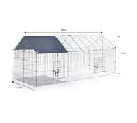 IDMarket - Enclos grillagé pour Petits Animaux en Acier galvanisé