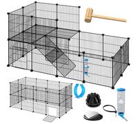 Enclos grillagé pour petits animaux - KESSER - XXL - Distance entre barreaux 1,5 cm - Système modulaire - Montage facile