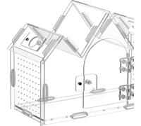 Enclos Jumping Spider - Boîte en Acrylique Jumping Spider, Design Transparent, Porte D'accès Magnétique, Manipulation Simple | Idéal pour Loger Mantes, Reptiles, Serpents, Gecko, T