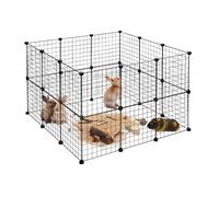 Enclos ouvert parc extensible cage à lapins grillage de sécurité 96 panneaux