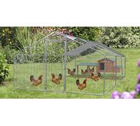 Enclos parc grillagé pour animaux 18 m2 - 8-20 poules - avec bâche de toit