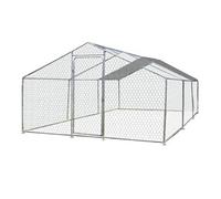 Habrita Enclos poulailler clôture grillagée acier galvanisé 18 m² - 8 à 20 poules - ENC 3060 32 GJM