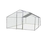 Enclos parc grillagé pour animaux 6 m2 - 4-7 poules - avec bâche de toit