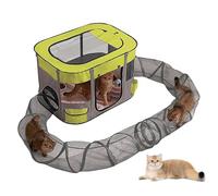 Enclos pliable pour chat - Tente d'extérieur portable pour chat | Parc de jeu fermé | Installation facile de jeux spacieuses pour chatons pour jardin, pelouse, cour, balcon à l'extérieur