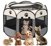 Enclos pliable pour chiot - Pour la maison - 74 x 74 x 43 cm - Pour l'intérieur et l'extérieur - Cage pour chien - Enclos pour chien - Enclos pour lapins - Enclos pour chat - Tente pour petits animaux