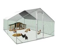 Enclos poulailler 12 m² parc grillagé 4x3m acier galvanisé