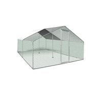 IDMarket – Enclos poulailler 16 m² (4x4 m) en acier galvanisé