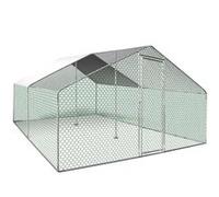 IDMarket – Enclos poulailler 16 m² (4x4 m) en acier galvanisé