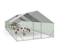 Enclos poulailler 24 m² parc grillagé 8x3 M acier galvanisé G