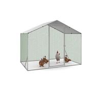 IDMarket Enclos poulailler 3 m² – Parc grillagé 2,20 x 1,4 m Acier galvanisé