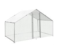 Enclos Poulailler 3mx2mx2m Cage Volière Parc Grillagé Animaux Volaille Canard Gris G