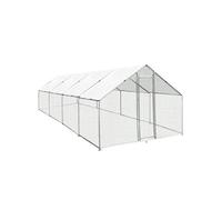 Enclos Poulailler 3mx8mx2m Cage Volière Parc Grillagé Animaux Volaille Canard Gris G