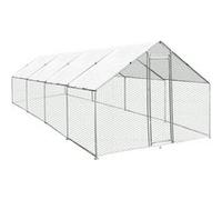 Enclos Poulailler 3mx8mx2m Cage Volière Parc Grillagé Animaux Volaille Canard