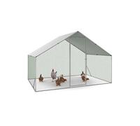 IDMarket - Enclos poulailler 6 m² Parc grillagé 3x2 M Acier galvanisé
