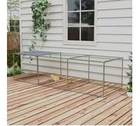 Enclos poulailler cage clapier extérieur 3 m² pour petits animaux dim. 3 x 1 x 0,8 m acier galvanisé