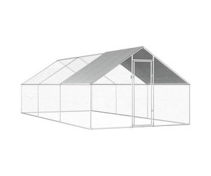 Enclos Poulailler, Enclos Abri pour Poules Extérieur Parc Grillagé 2,75 x 6 x 1,92 m Acier galvanisé