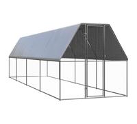 Enclos Poulailler, Enclos Abri pour Poules Extérieur Parc Grillagé 2x8x2 m Acier galvanisé