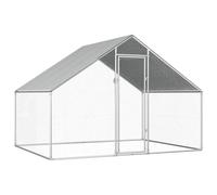 Enclos Poulailler, Enclos pour Poules Extérieur Cage à Poule Volaille Poulailler d'extérieur 2,75 x 2 x 1,92 m Acier galvanisé