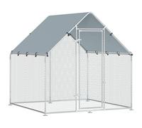 Enclos Poulailler Extérieur 4 M² Bâche Oxford 420d Anti-Uv Argent