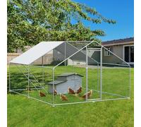 Enclos Poulailler Grand 3x4x2 mètres Métallique avec Enclos et Toit Imperméable - 39 kg, Verrouillage de Sécurité, Filet Hexagonal Anti-Intrusion - pour Poules, Lapins et Petits Animaux