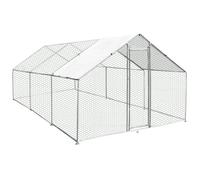 Enclos Poulailler - GRATIS - 4m x 6m x 2m - Acier Galvanisé - Bâche Imperméable - Pelle OFFERTE