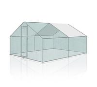 Enclos poulailler grillagé Hengda 3x2x2m avec porte latérale et toit dôme 6 m²