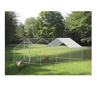 Enclos poulailler - Naturel - 6x3 M - Acier galvanisé - 18 m² - Extérieur