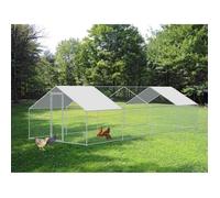 Enclos poulailler - Naturel - 8x3 M - Acier galvanisé - 24 m² - Extérieur