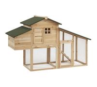 Enclos poulailler - Rosalie Bois - 2 poules - Bois de sapin traité - Toit waterproof - Résistant aux intempéries