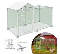 Enclos poulailler - XMTECH - 2x1x1,4 m - Acier galvanisé - Extérieur