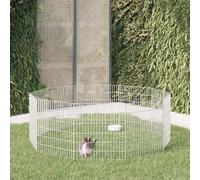 vidaXL Enclos d'animaux En Liberté 10 panneaux 54x60 cm fer galvanisé